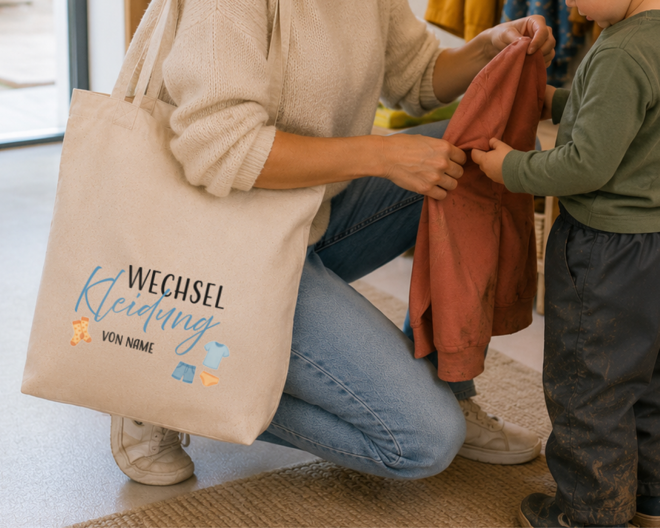 Wechselkleidungstasche für den Kindergarten